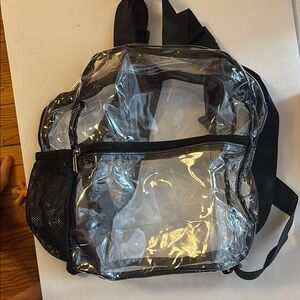 Transparent Black Trim Backpack